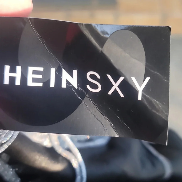 Shein sxy plus size 2xl silver glitter homecoming ruched side slip dress - Picture 5 of 14